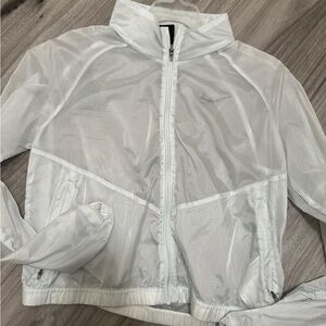 Nike Women Lightweight Windbreaker Jacket - Off white
